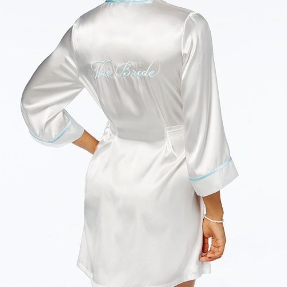 Linea Donatella Ivory Satin "The Bride" Robe S/M